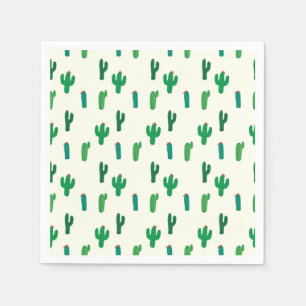 Serviette En Papier Motif vert clair de cactus