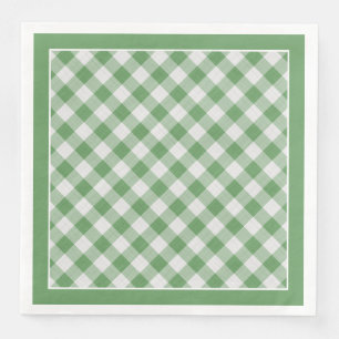 Serviette En Papier Motif vert de contrôles de guingan pour toutes le