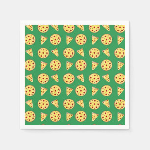 Serviette En Papier Motif vert de pizza