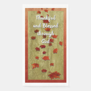 Serviette En Papier Motif Vintage Feuille en chute