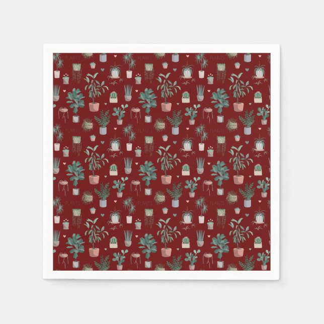 Serviette En Papier Motif Wild Cactus (Devant)