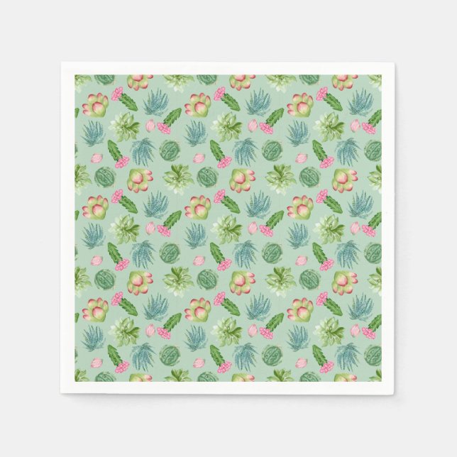 Serviette En Papier Motif Wild Cactus (Devant)