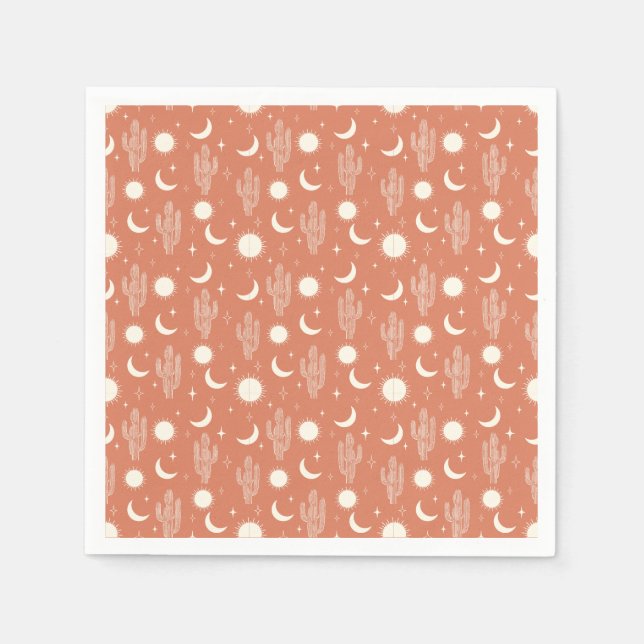 Serviette En Papier Motif Wild Cactus (Devant)