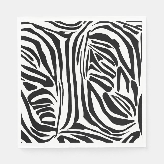 Serviette En Papier Motif zèbre (Devant)