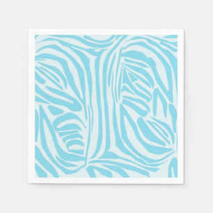 Serviette En Papier Motif Zèbre Bleu