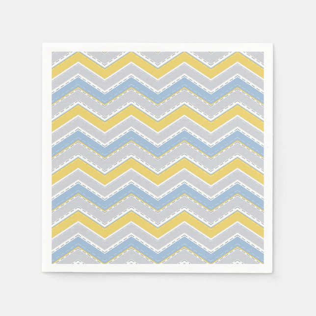 Serviette En Papier Motif Zigzag (Devant)