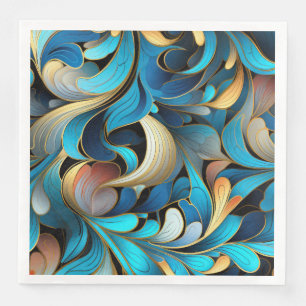 Serviette En Papier Motifs Abstraits