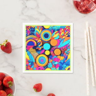 Serviette En Papier Motifs Abstraits géométriques dynamiques