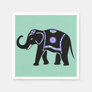 Serviette En Papier Motifs décoratifs abstraits d'éléphant animal