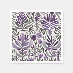 Serviette En Papier Motifs Plante de l'aquarelle rustique