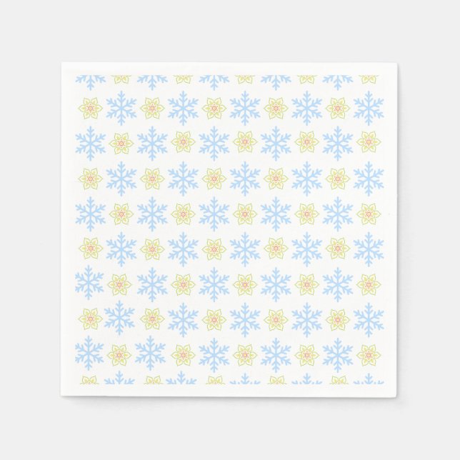 Serviette En Papier Motifs qui combinent les motifs coréens traditionn (Devant)