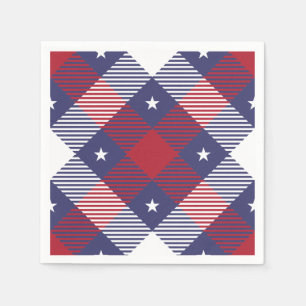 Serviette En Papier Motifs sans couture de tartan patriotique