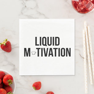 Serviette En Papier Motivation Liquide Accro Moderne à la Caféine
