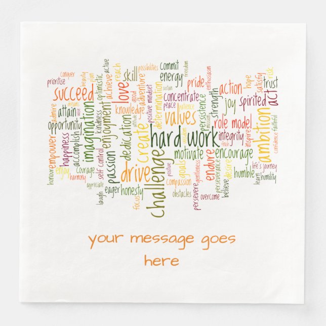 Serviette En Papier Motivational Confiance Booster - effet placebo (Devant)