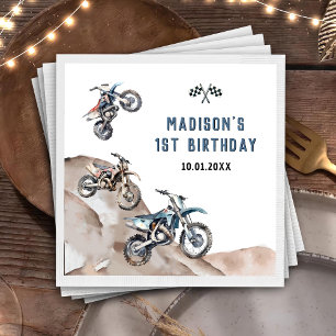 Serviette En Papier Moto Dirt Vélo Anniversaire Fête Napkins