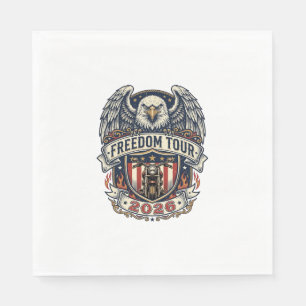 Serviette En Papier Moto Vintage Eagle Freedom Tour 2026