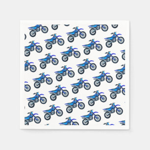 Serviette En Papier Motocross Dirt Bike Anniversaire Party Blue