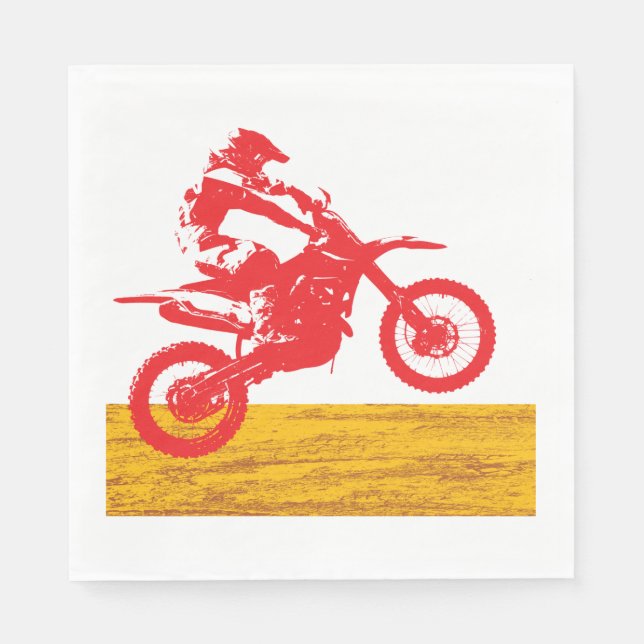 Serviette En Papier Motocross Rider (Devant)