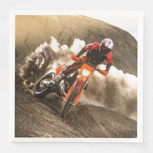 Serviette En Papier Motocross Rider (Devant)