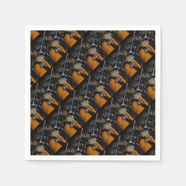 Serviette En Papier Motocyclette Motard (Devant)