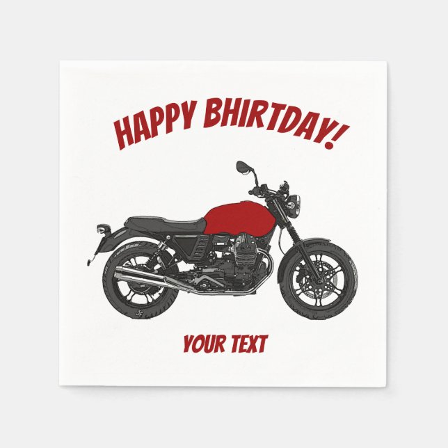 Serviette En Papier Motorcycle (Devant)