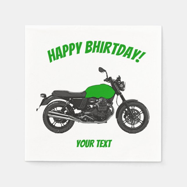 Serviette En Papier Motorcycle (Devant)