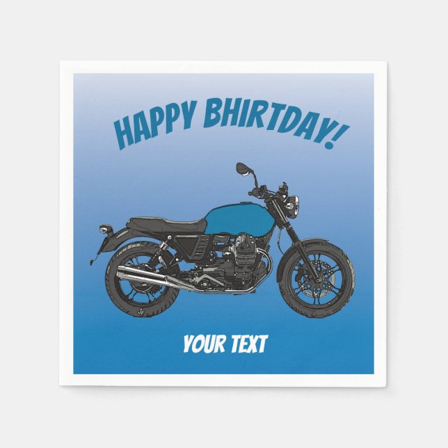 Serviette En Papier Motorcycle (Devant)