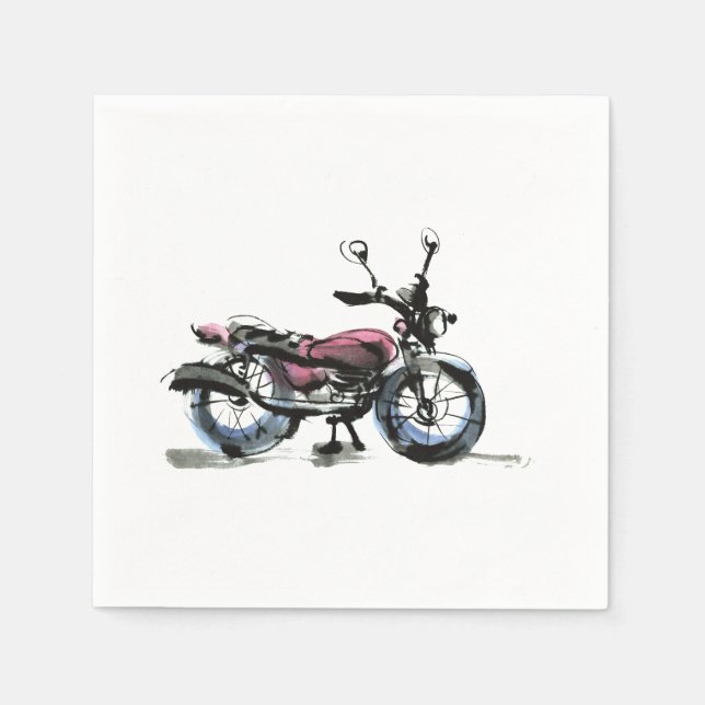 Serviette En Papier Motorcycle (Devant)