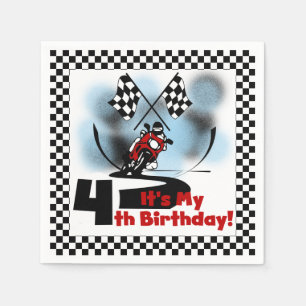 Serviette En Papier Motorcycle Racing 4e anniversaire Papier serviette
