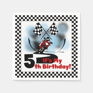 Serviette En Papier Motorcycle Racing 5e Anniversaire Papier serviette