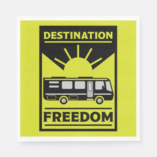 Serviette En Papier Motorhome Camping RV Liberté (Devant)
