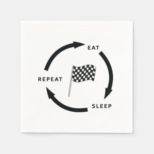 Serviette En Papier Motorsport Mangez le sommeil Répéter le ventilateu