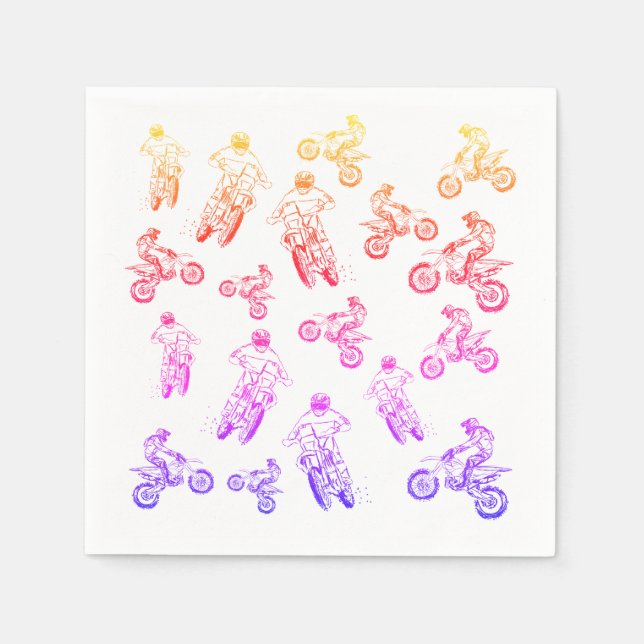 Serviette En Papier Motosport, Croix de Dirt (Devant)