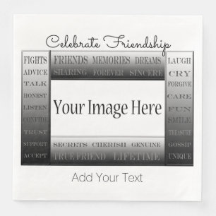 Serviette En Papier Mots De Frame D'Amitié-Image Par ShirleyTaylor