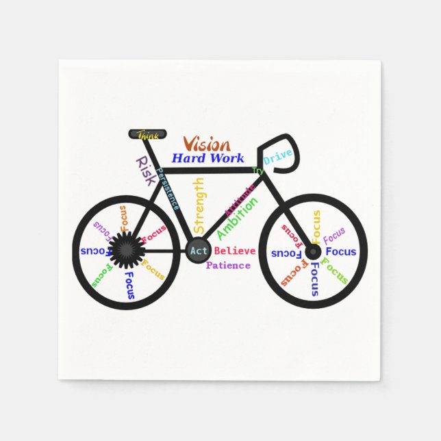 Serviette En Papier Mots motivationnels, inspirants ou encourageants (Devant)