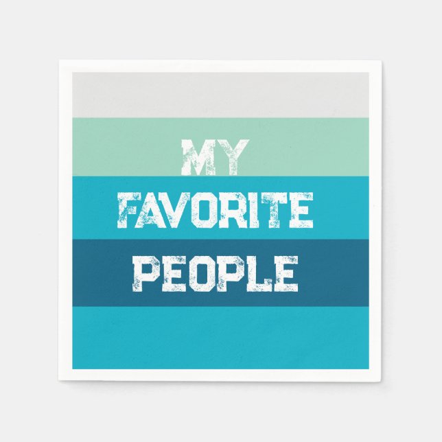 Serviette En Papier Mots personnalisables (Devant)