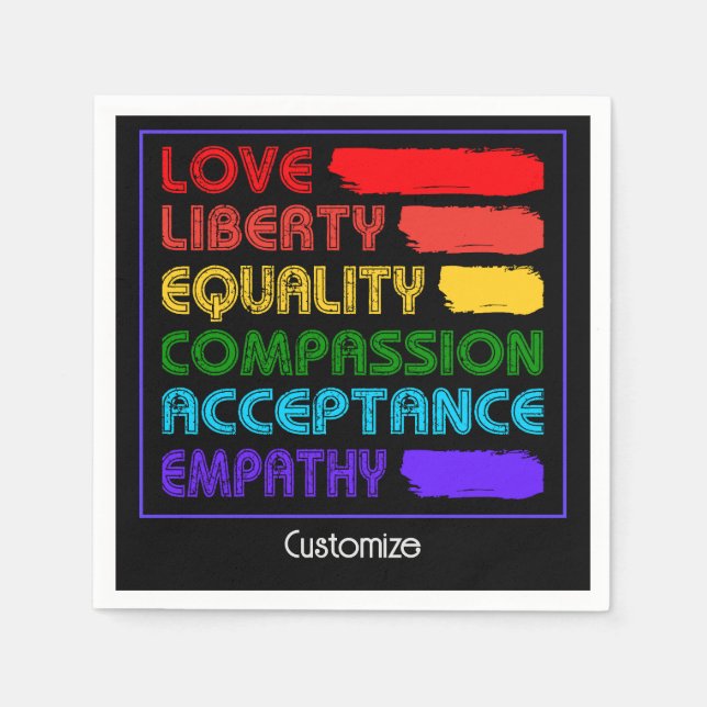 Serviette En Papier Mots Pour Vivre Par (Devant)