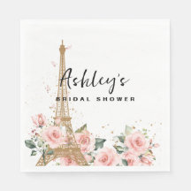 Mouchoir de douche de mariage thème Paris français