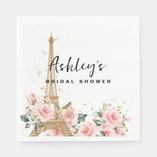 Serviette En Papier Mouchoir de douche de mariage thème Paris français