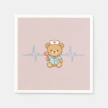 Mouchoir de fête de l'ours Teddy infirmière