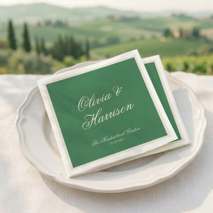 Serviette En Papier Mouchoir de mariage vert du Preppy Tennis Club