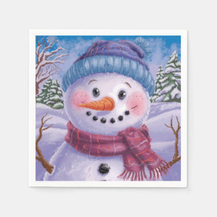 Serviette En Papier Mouchoir en papier Bonhomme de neige