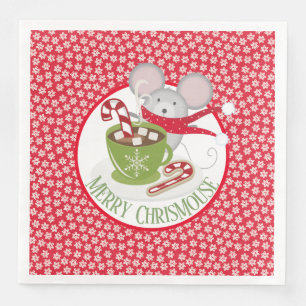 Serviette En Papier Mouchoir en papier ChrisMouse Flocons de neige