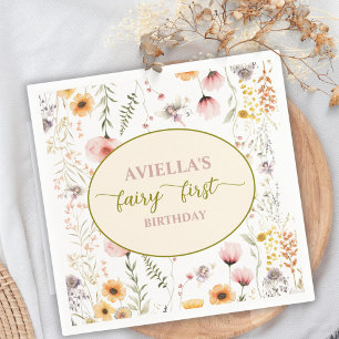 Serviette En Papier Mouchoir en papier de première fleur sauvage de fé