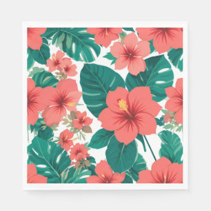 Serviette En Papier mouchoir en papier magnifique aux fleurs d'hibiscu
