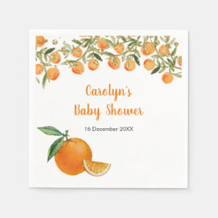 Serviette En Papier Mouchoir en papier pour baby shower Orange Sweet C