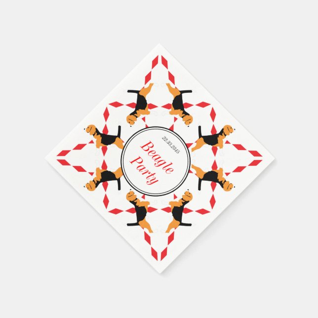 Serviette En Papier Mouchoirs Beagle (Coin)