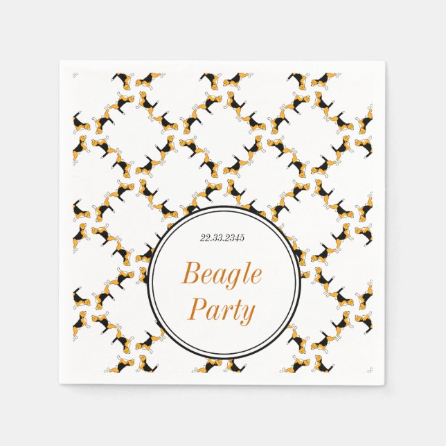Serviette En Papier Mouchoirs Beagle (Devant)