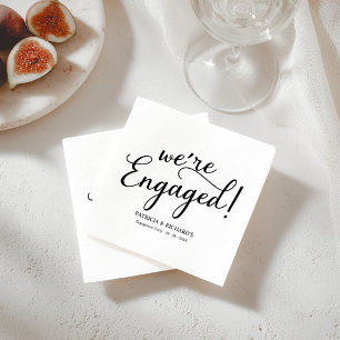 Serviette En Papier Mouchoirs de fête « Nous sommes fiancés » minimali