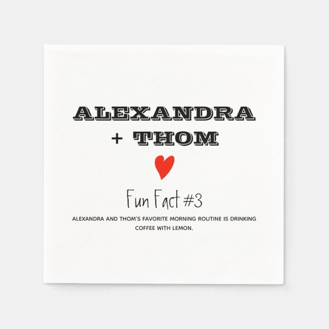 Serviette En Papier Mouchoirs de mariage faits amusants (Devant)
